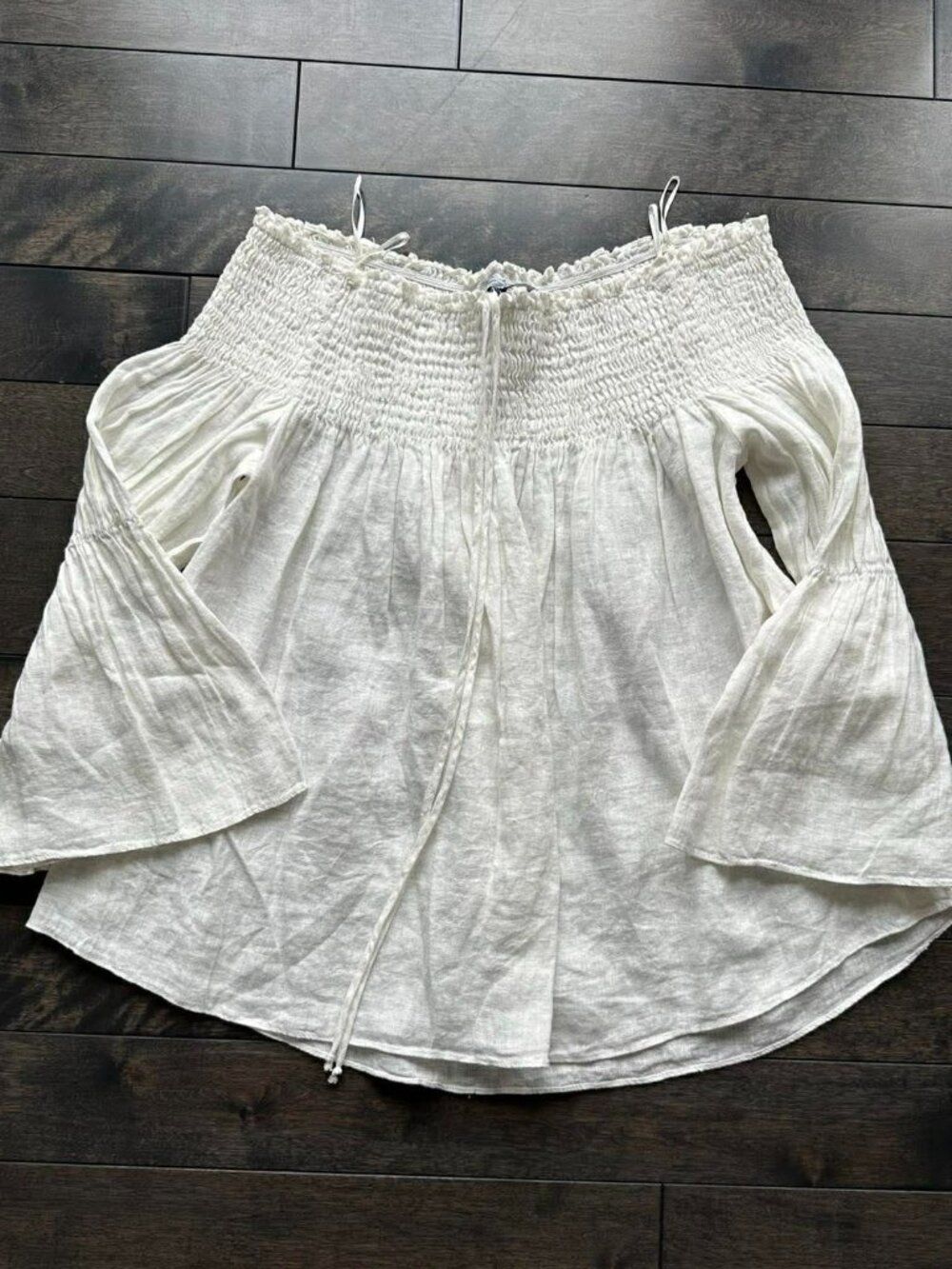 Zara Linen Off Shoulder Linen Top